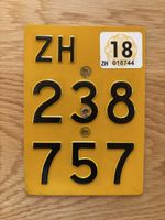 Mofanummer Nummernschild Mofa Töffli Zürich ZH 238 757