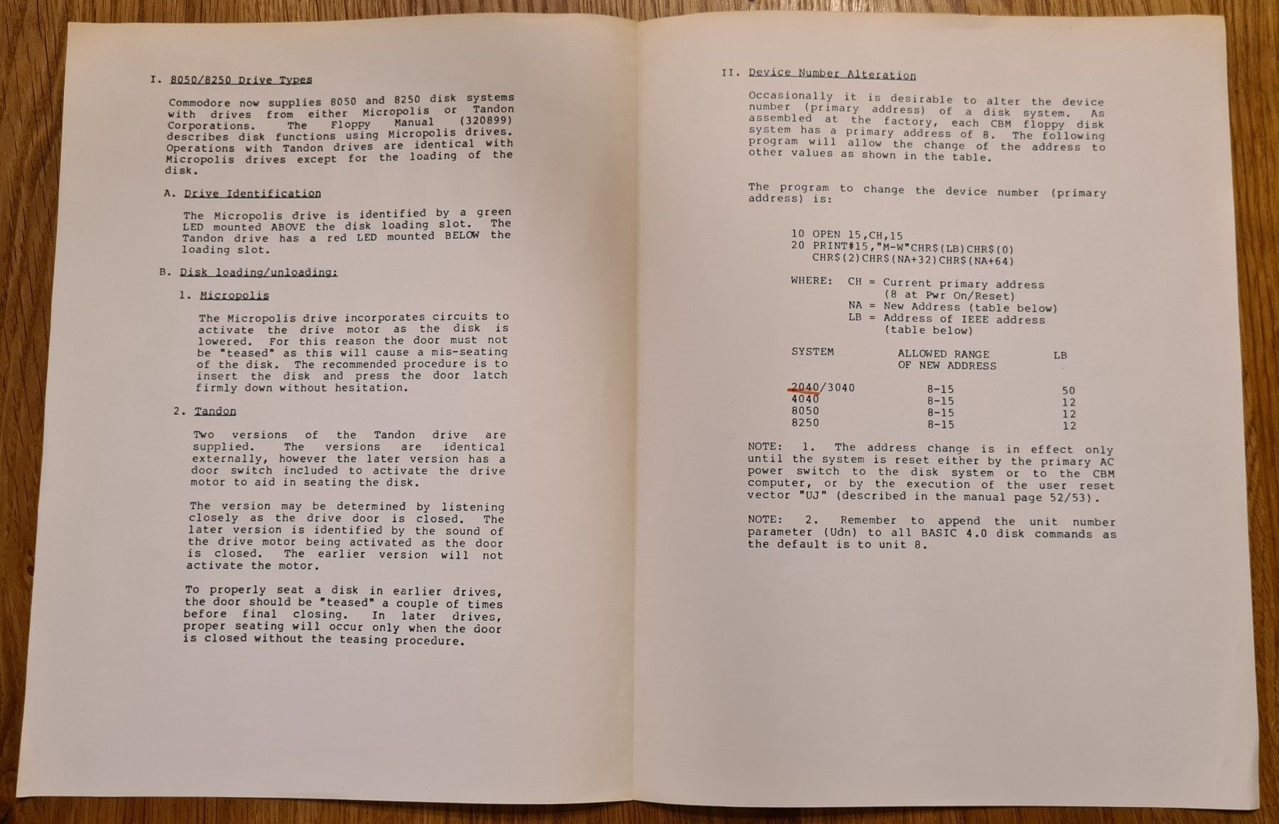 Commodore PC: ADDENDUM TO CBM DUAL DRIVE FLOPPY MANUAL – Usato da Winkel venduto da Heuresis 1
