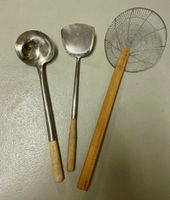 Asiatische Schöpfkelle + Schaumlöffel + Sieb