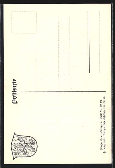Cartoline postali: Fällanden, Wappen mit rotem Löwen – Usato da Berlin venduto da bartko-reher 1