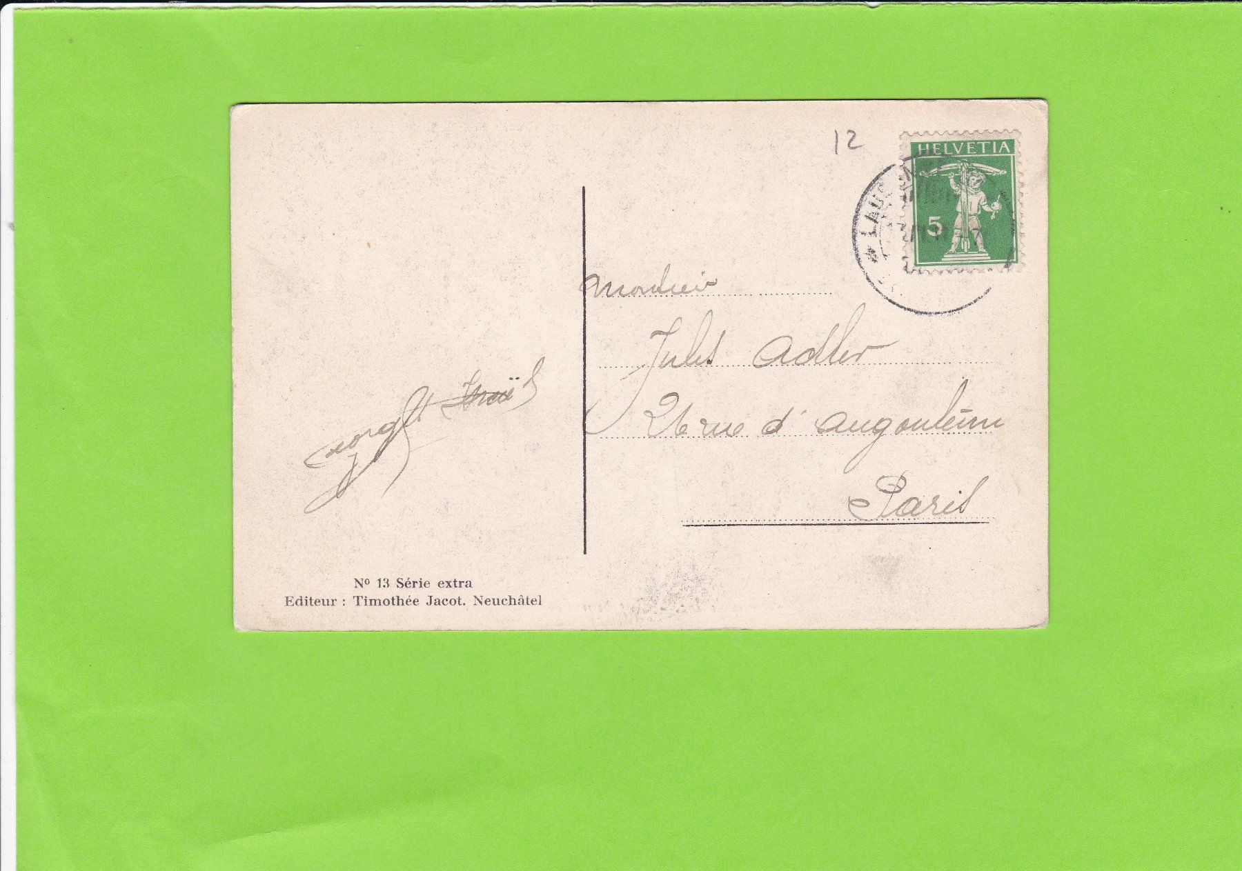 Cartoline postali: Sur le lac – Usato da St. Peterzell venduto da neckertal 1