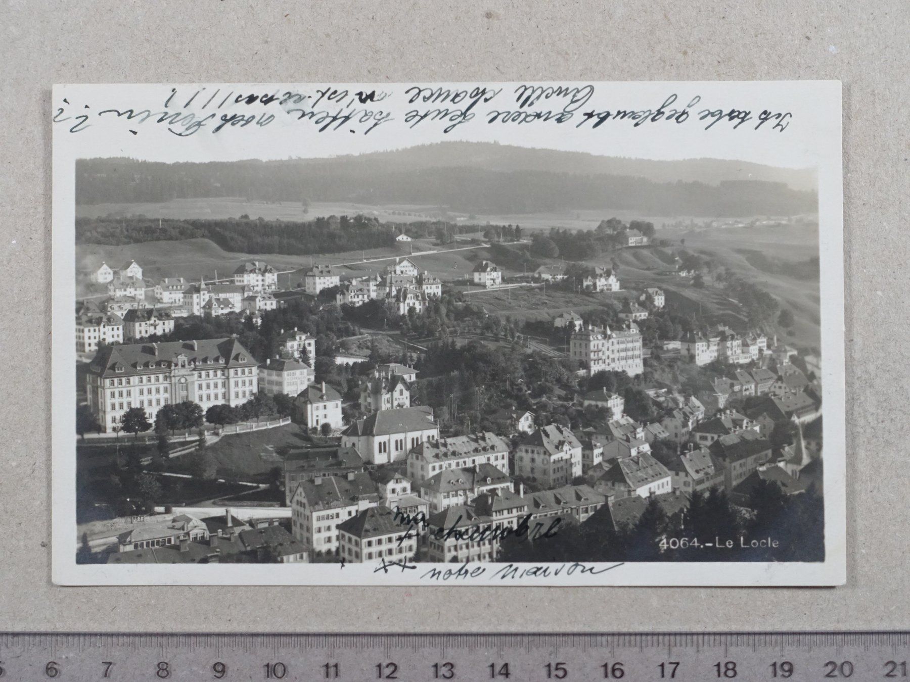 Cartoline postali: Le Locle, 1927 – Usato da Lenzburg venduto da fh1