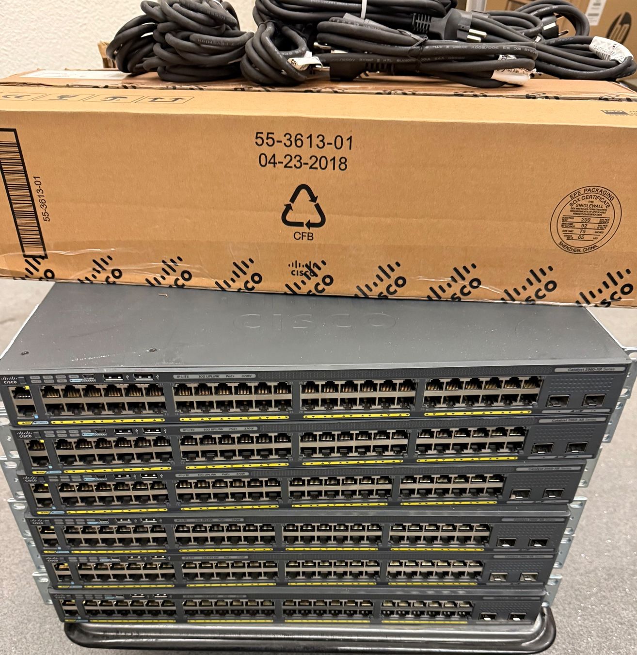Cisco Hub & Switch: 6 Cisco Catalyst 2960-XR Switch – Usato da Konolfingen venduto da SCHKONO