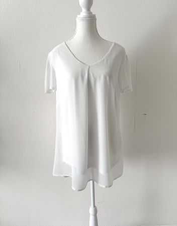 Weisse Bluse von Création L, Gr. 42, neu!