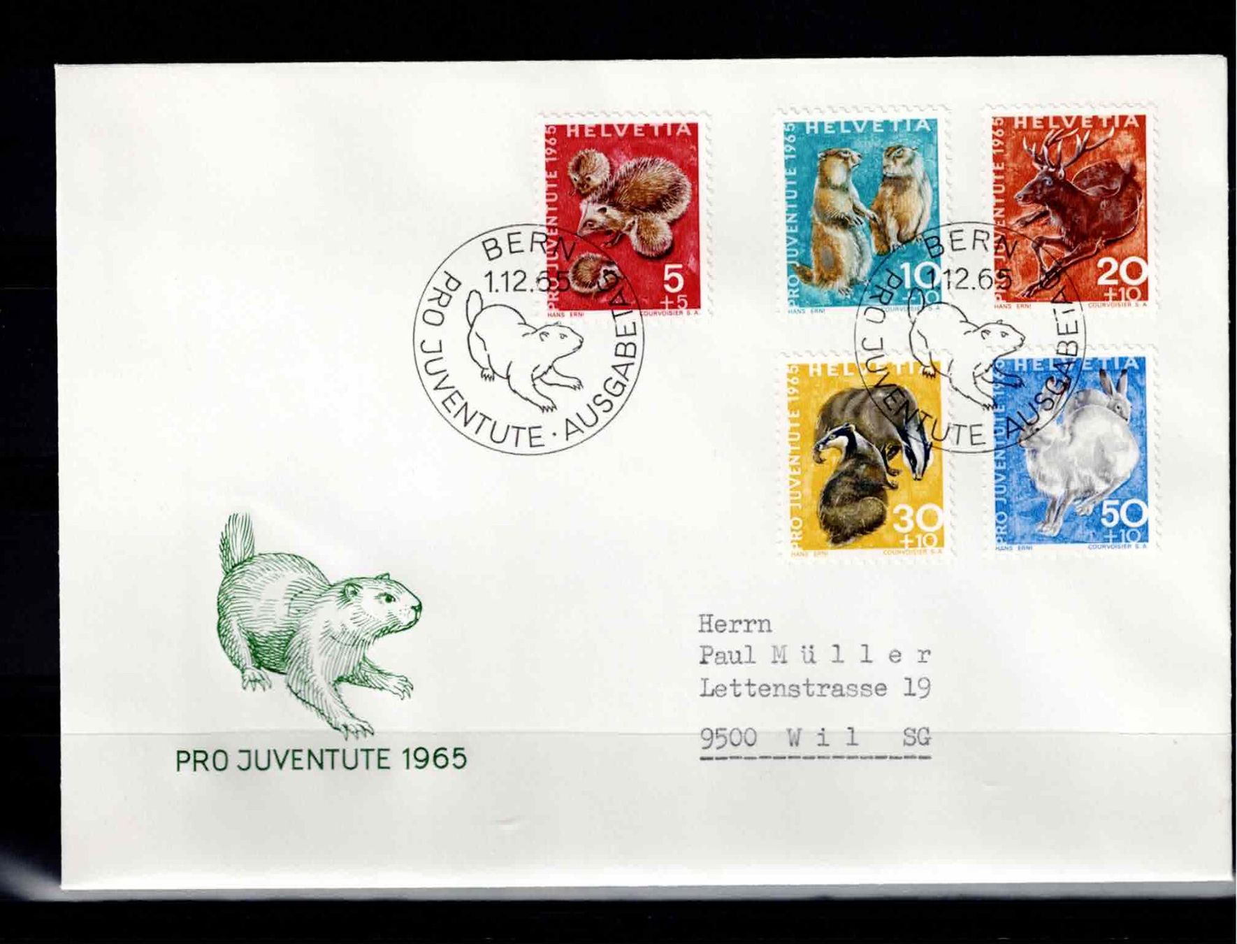 Tutti i francobolli: CH FDC Pro Juventute Satz 1965 – Usato da Koblenz venduto da Markenhimmel