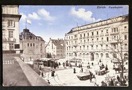 Zürich Paradeplatz 1921  Postkarte Carte Postale ancienne