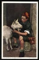 AK Schweizer Junge mit einer Ziege, 1927