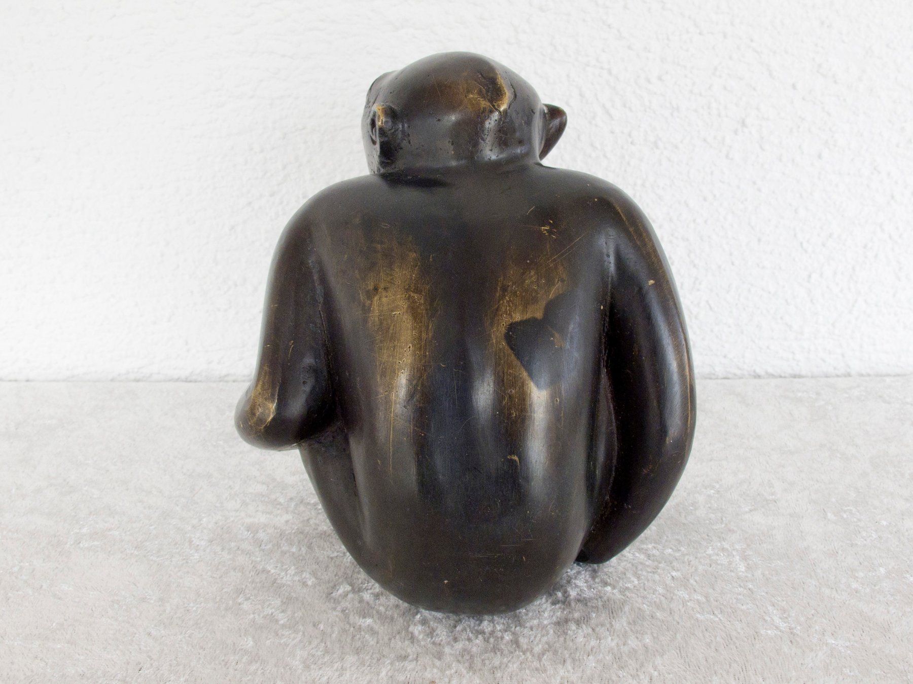 Sculture & Statue: AFFE SKULPTUR Messing Brass Monkey Schimpanse Figur – Usato da Blauen venduto da wosonst 5