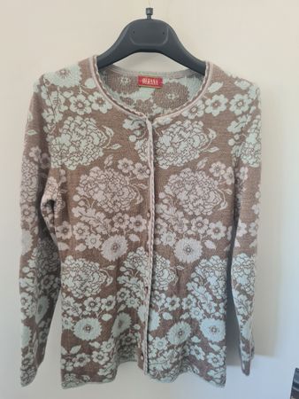 Oleana Strickjacke  mint/beige Groesse XS 
