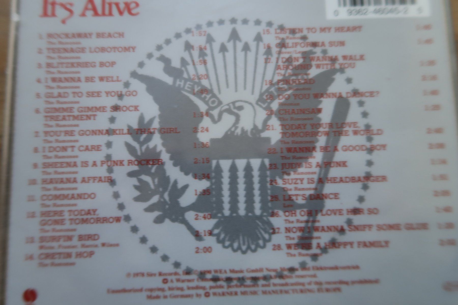CD: THE RAMONES - IT'S ALIVE - CD – Usato da Basel venduto da Patiscat 2