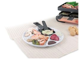 4 SWISSMAR Raclette/Fondue Porzellanteller rund 25cm