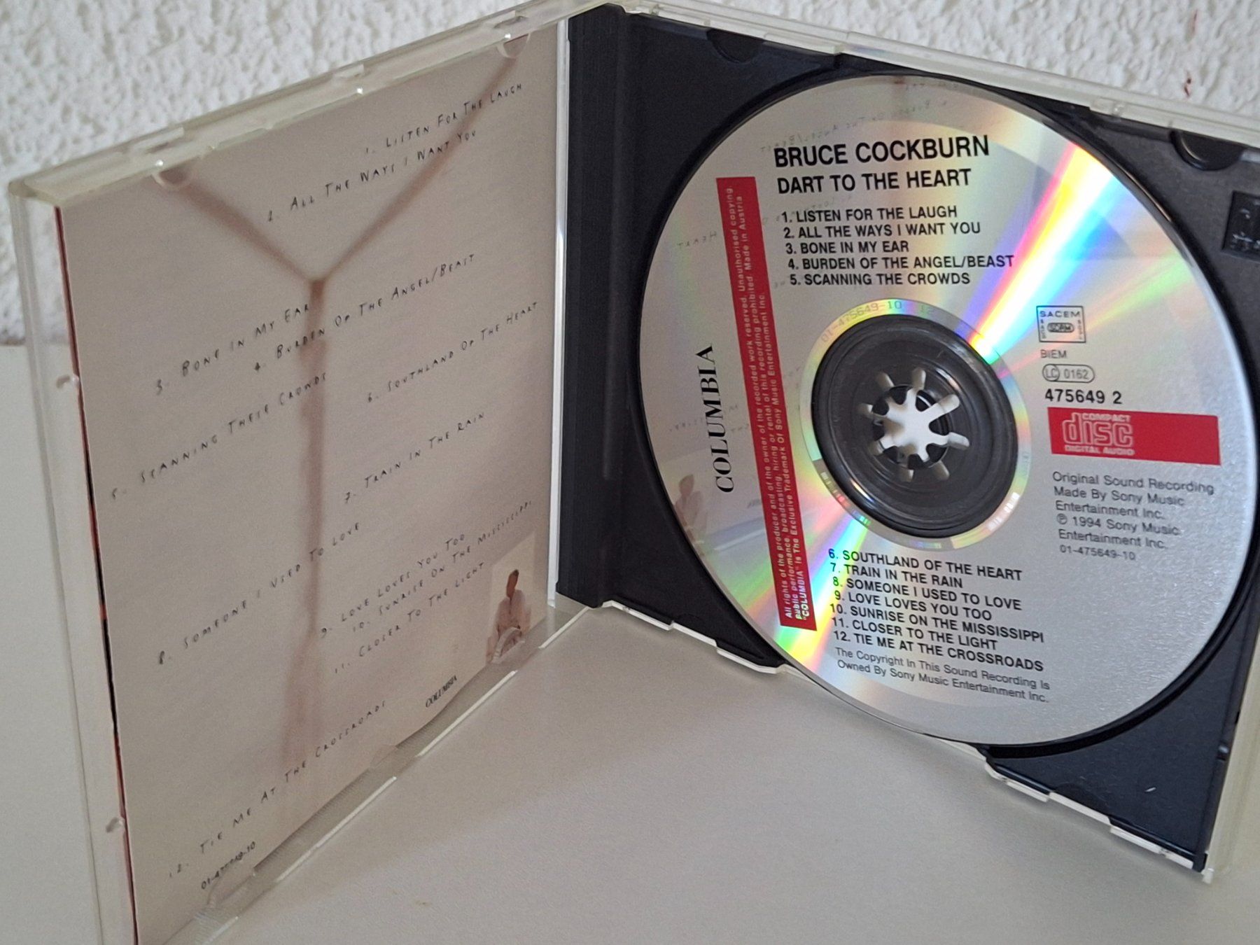 CD: CD Bruce Cockburn - Dart to the Heart – Usato da Aarberg venduto da Jackup1 2