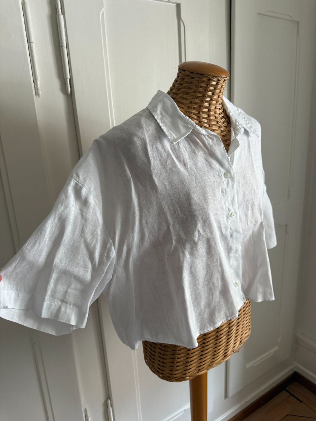 H&M Camicette: Leinenbluse weiss oversized S – Usato da Zürich venduto da Diazaio 1