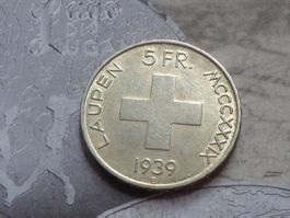 5 Fr. 1939 B  Laupen - Très belle pièce Rare