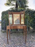 Consolle con specchiera tripartita