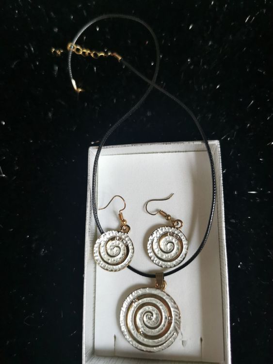 TTPSRY Spiralschmuck Set Gold - Halskette & Ohrringe Im Eleganten Design