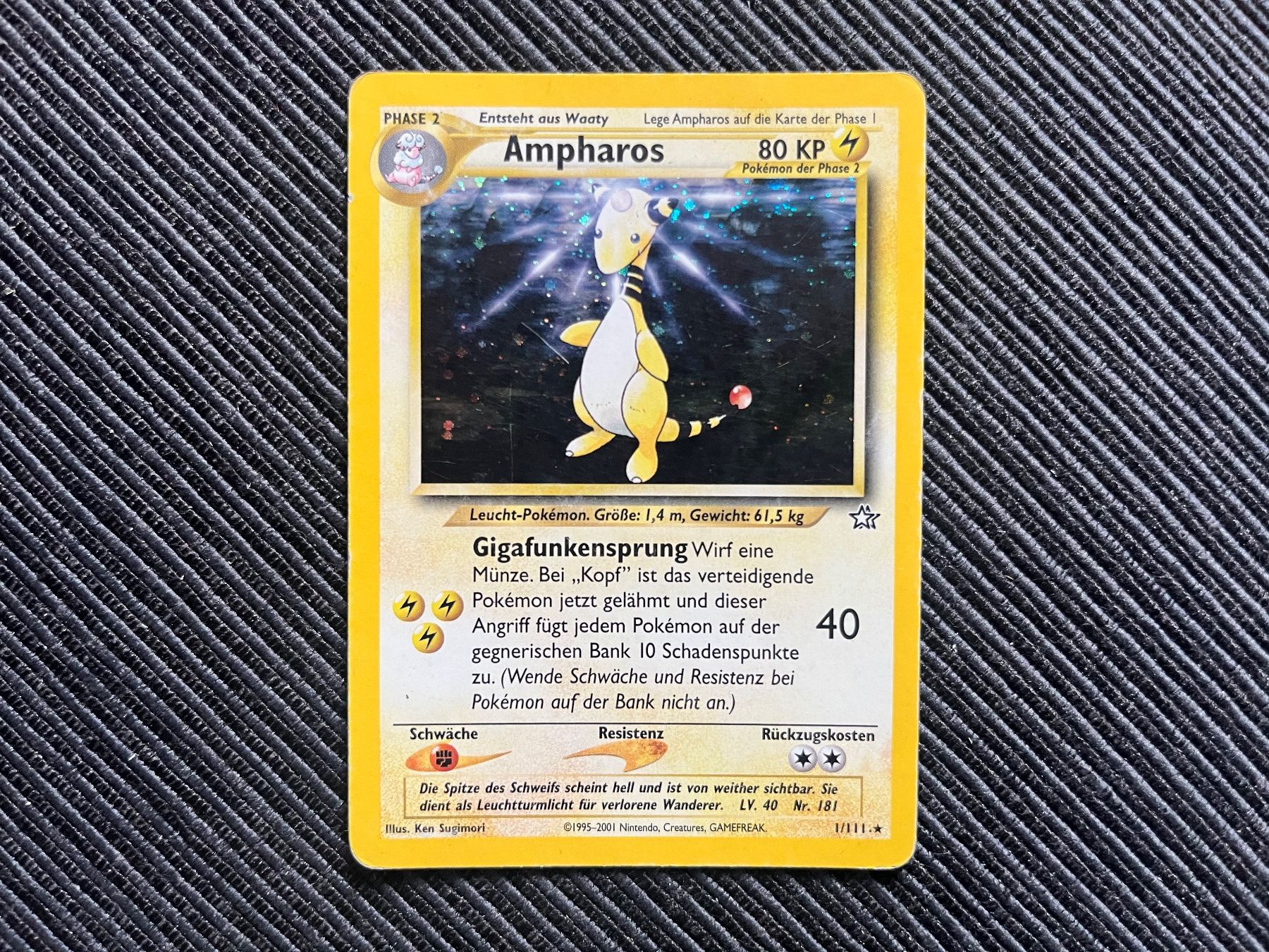 Pokémon Carte collezionabili: Pokemon Ampharos Holo Neo Genesis – Usato da Wabern venduto da Collectfun