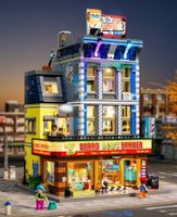 LUMIBRICKS-19012-Barber Shop mit Licht-Premium Set