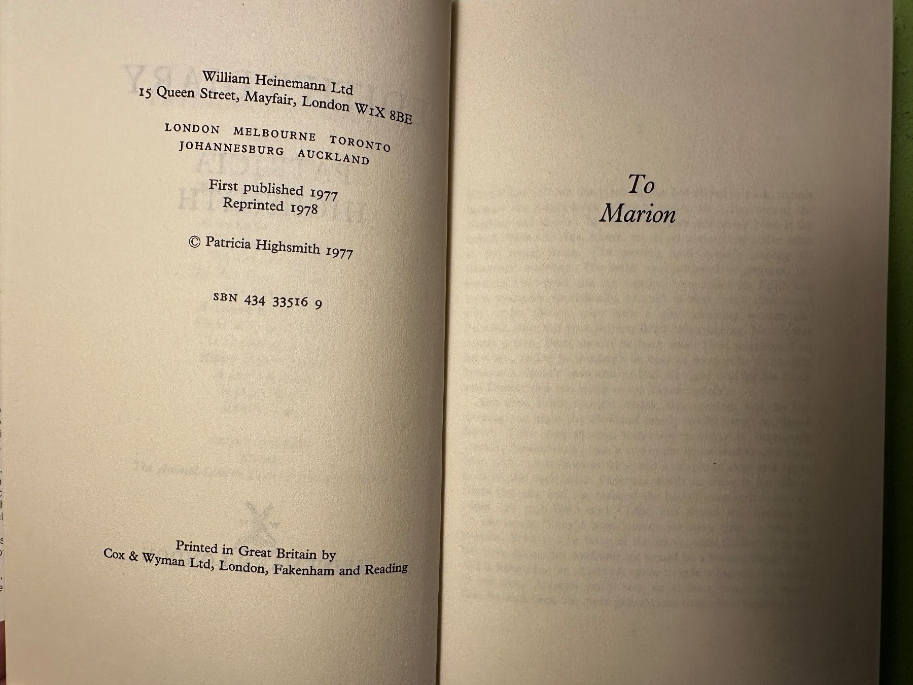 Libri: Patricia Highsmith: Edith's Diary. – Usato da Zürich venduto da allp 3