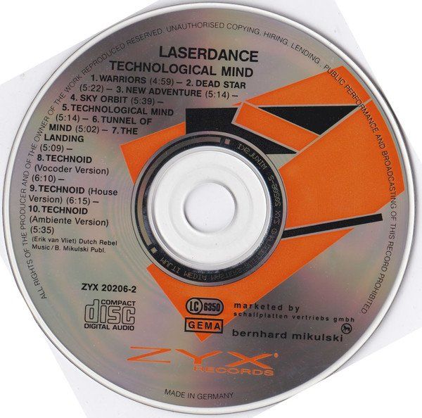 CDs: Laserdance – Technological Mind - Vergriffen! – Gebraucht aus Brittnau von Zibu 2