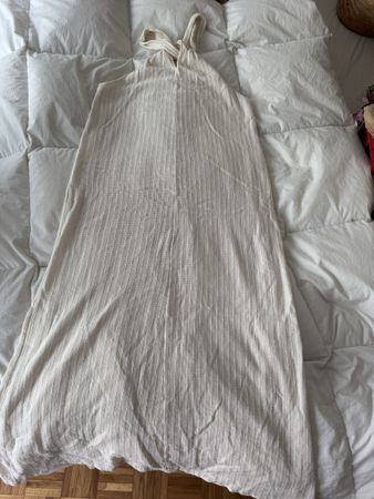 Massimo Dutti Robe longue été style bohème écru taille M