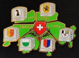 Box227 - 7er Pin Set / 100 Jahre Grenzwacht-Korps 1894 1994