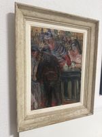 Tableau huile sur toile : La buvette par W. WELLEN 1959