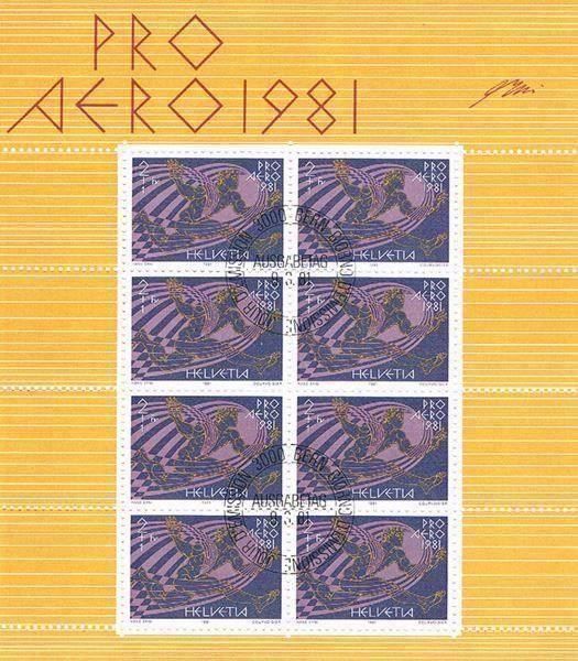 Tutti i francobolli: Pro-Aero 1981 Kleinbogen 1.Tag – Nuovo (secondo la descrizione) da Bonstetten venduto da Pinguin75