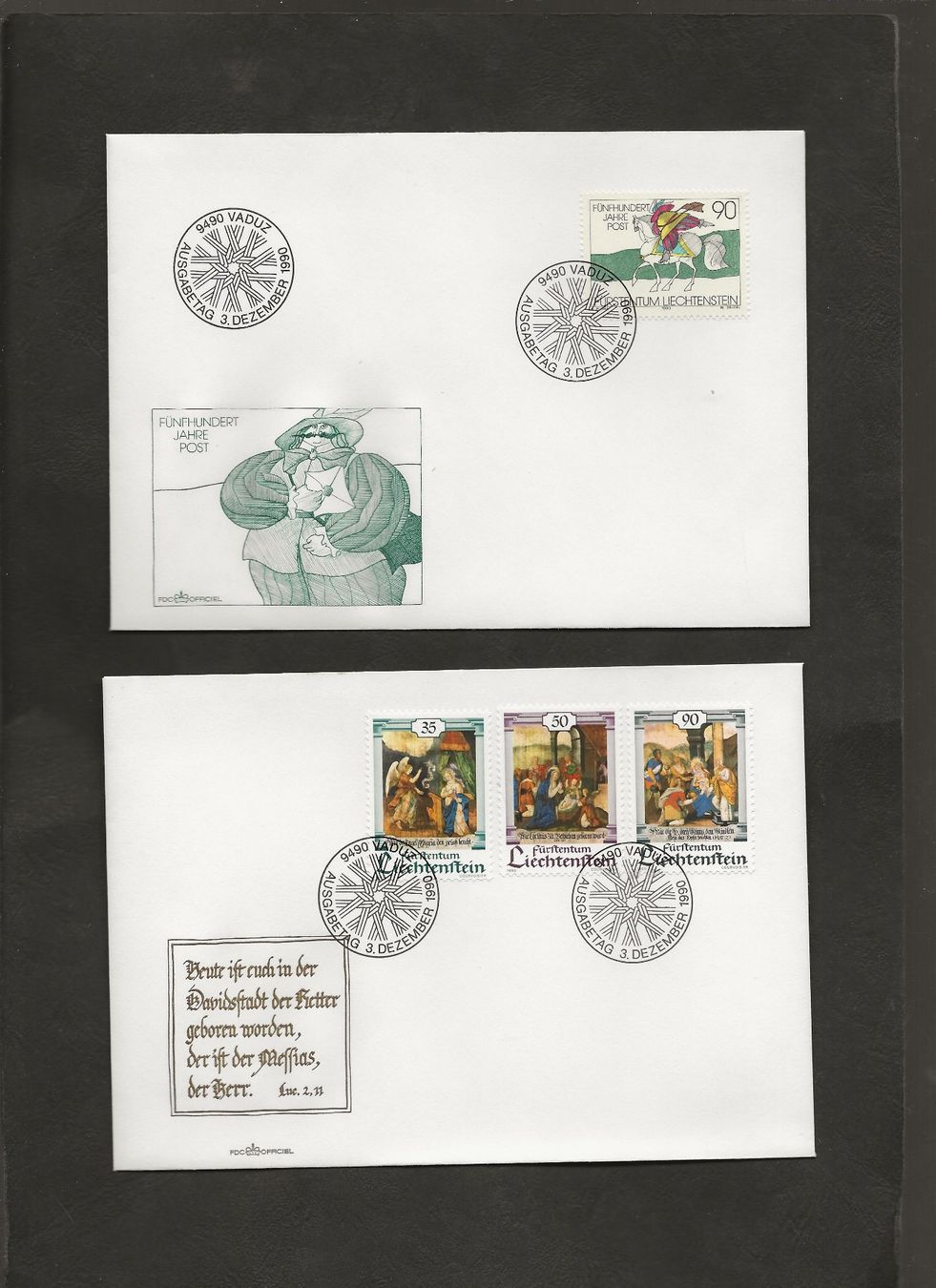 Tutti i francobolli: 16 FDC Liechtenstein 1989 bis 1991 – Usato da Au ZH venduto da xelagreb01 7