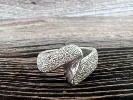 Ring Silber 925 - extravagantes Design - diamantiert G: 52