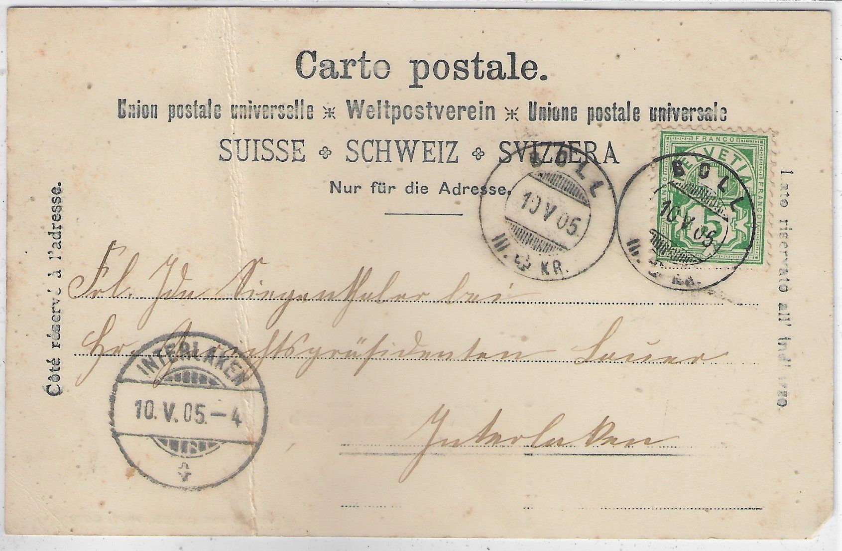 Cartoline postali: Gruss aus Worb - Haushaltungsschule – Difettoso da Ettingen venduto da Kartenplanet 1