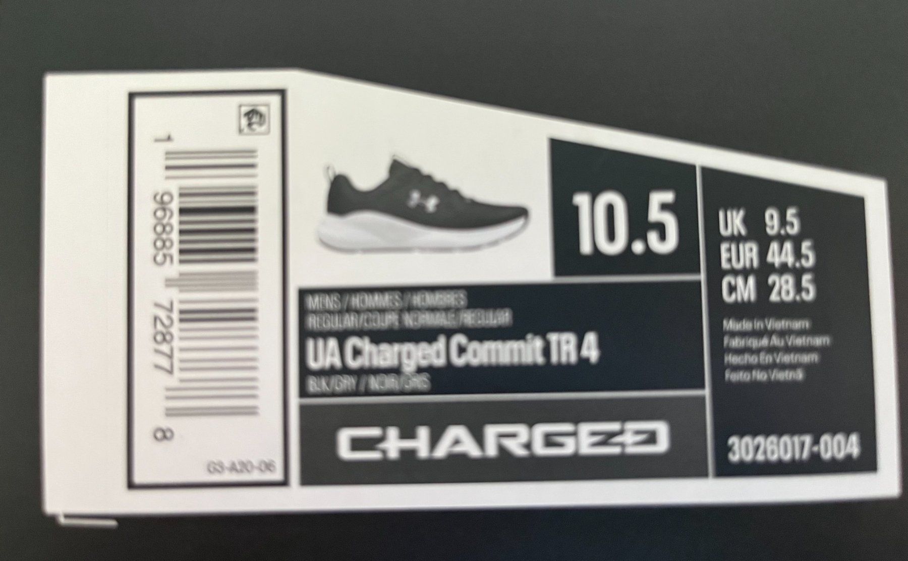 Under Armour Scarpe da uomo: Under Armour Charged Commit TR 4 taille 44.5 - Neuves – Nuovo e nell'imballaggio originale da Argnou (Ayent) venduto da Duckcifer 6