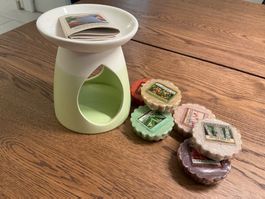 Duftlampe mit 6 Yankee Candle Duftwachsen neu