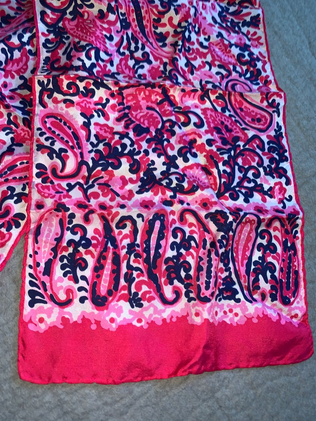 Foulard & Sciarpe: Pinker Seidenschal 28 x 115 cm Vintage – Usato da Richterswil venduto da Moii89 1