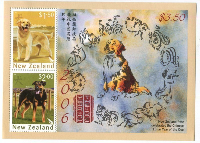 Tutti i francobolli: Block "Hunde". Neuseeland – Nuovo e nell'imballaggio originale da Basel venduto da Butsch5
