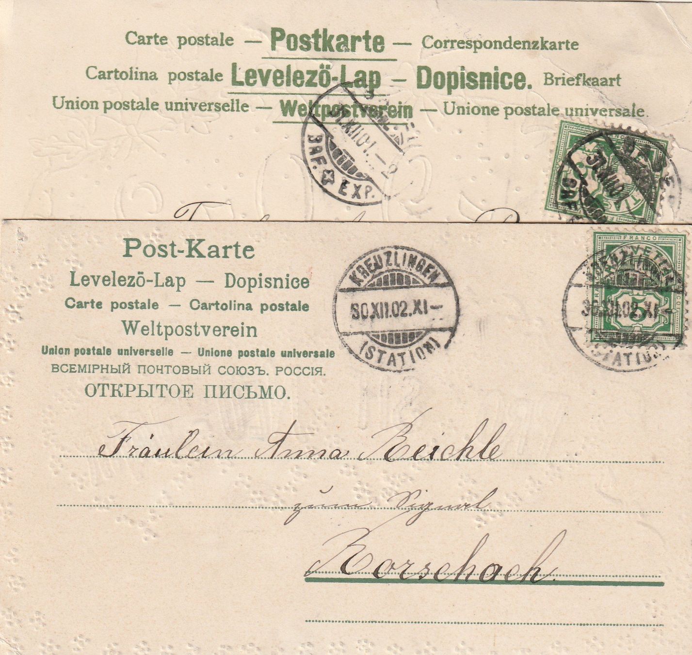 Cartes postales: 2 Ak Prosit Neujahr – D'occasion à Rorschacherberg par fratovi2 1