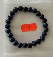 1 Stück Blaues Tigerauge Perlen Armband, elastisch.