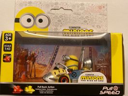 MINION DIE CAST VEHICLE 17347 BOB WITH YELLOW VEHICLE PULL S
