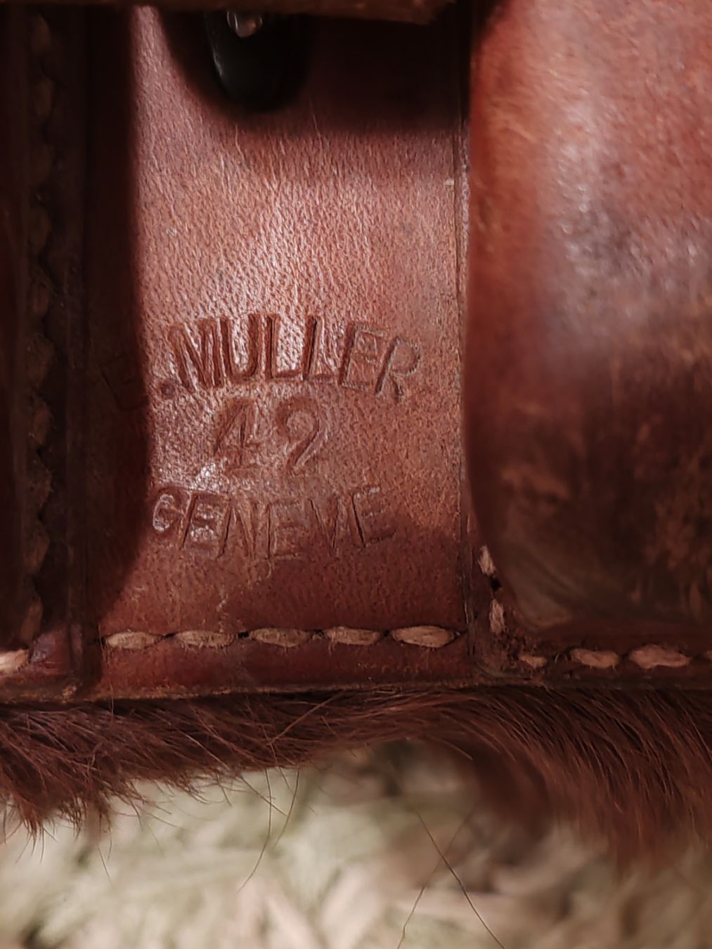 Schweizer Armee Zaini: Rucksack Leder Fell mit Bechern Ed. Dunke Melide 1942 – Usato da Wila venduto da neu_s8qs 3