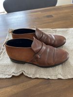 NAVYBOOT Monk-Strap Slipper – Leder & Wildleder – Gr. 40