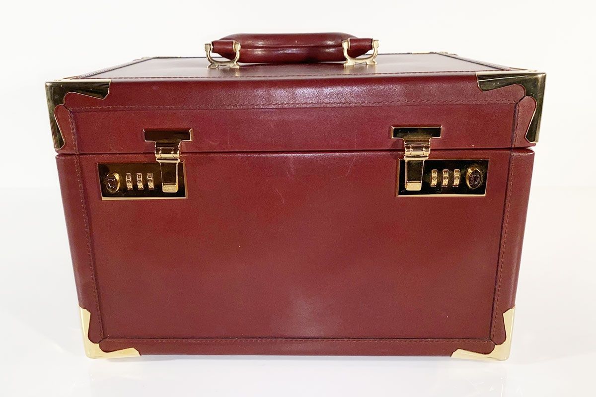 Custodie per cosmetici: Cartier Vanity Case Beauty Case Leder weinrot – Usato da Ballwil venduto da ClassicGallery 8