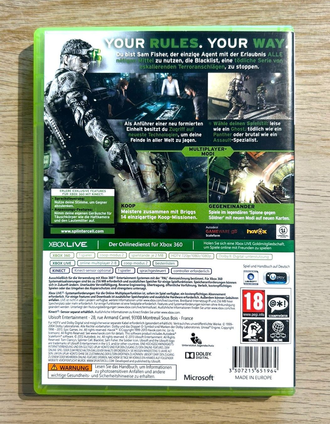 Microsoft Giochi: Tom Clancys Splinter Cell Blacklist Xbox 360 – Usato da St. Gallen venduto da Alpine.Arcade 1