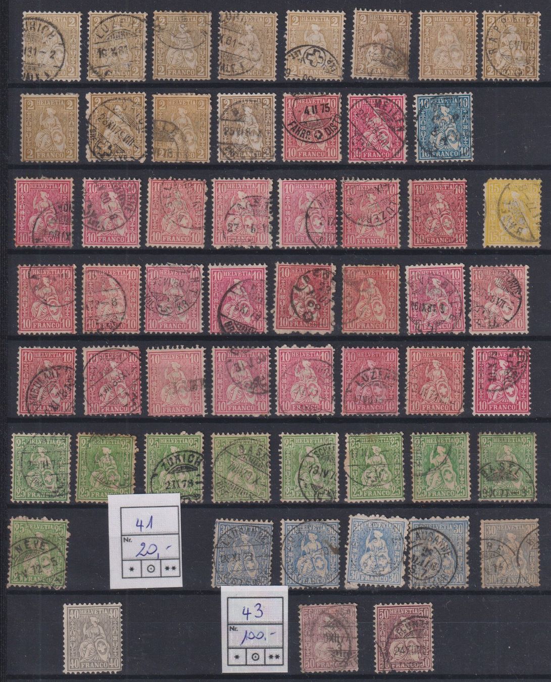 Alle Briefmarken: B) Lot Sitzende, sehe Scan – Gebraucht aus Claro von Chanty7