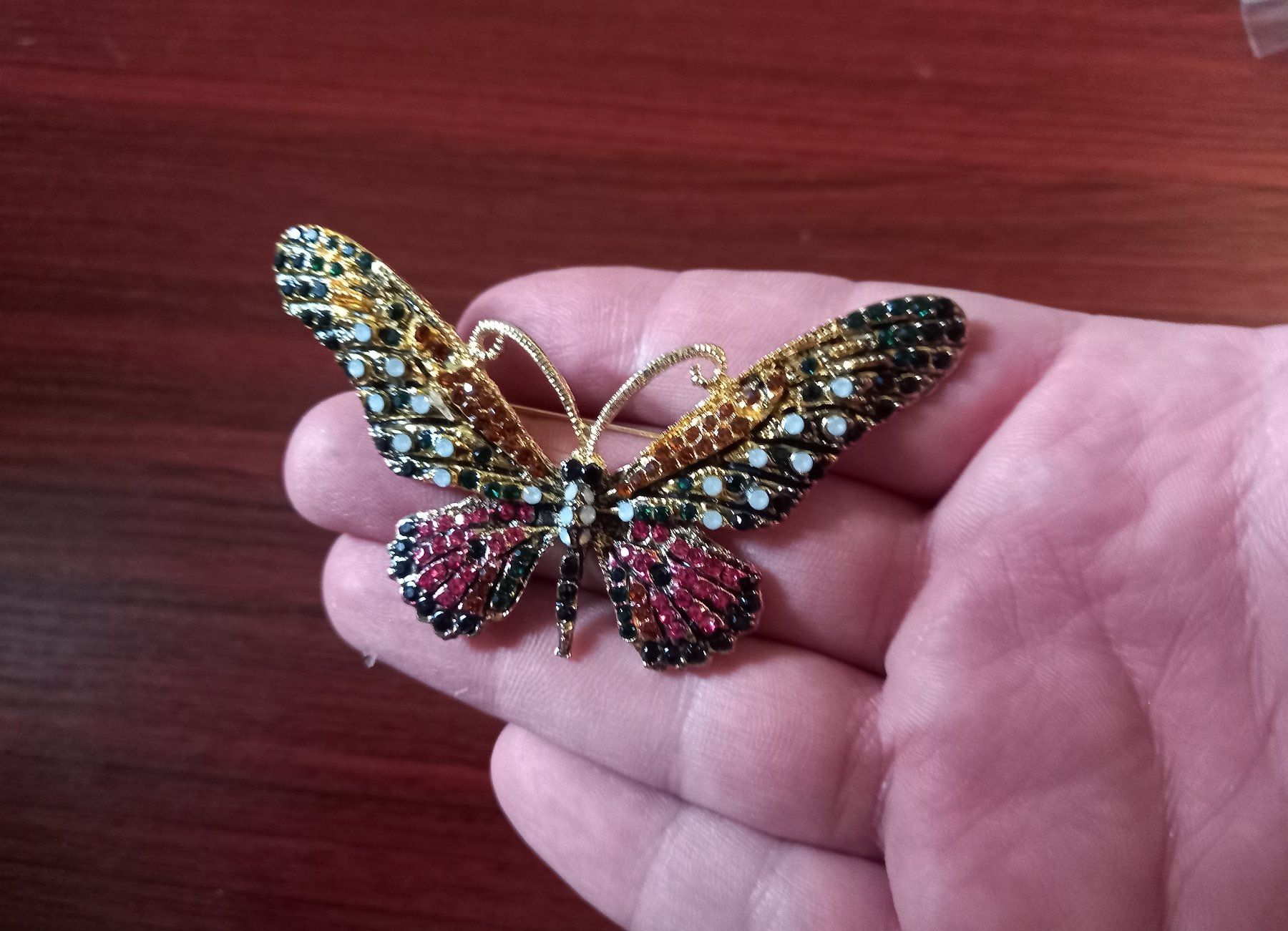 Spille & Fermagli: 5x Brosche Schmetterling - Broche papillon Strass – Nuovo e nell'imballaggio originale da Bussigny venduto da NATURALO 1