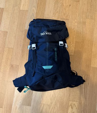 Tatonka Storm 25 Rucksack Schwarz gebraucht mit Regenhaub
