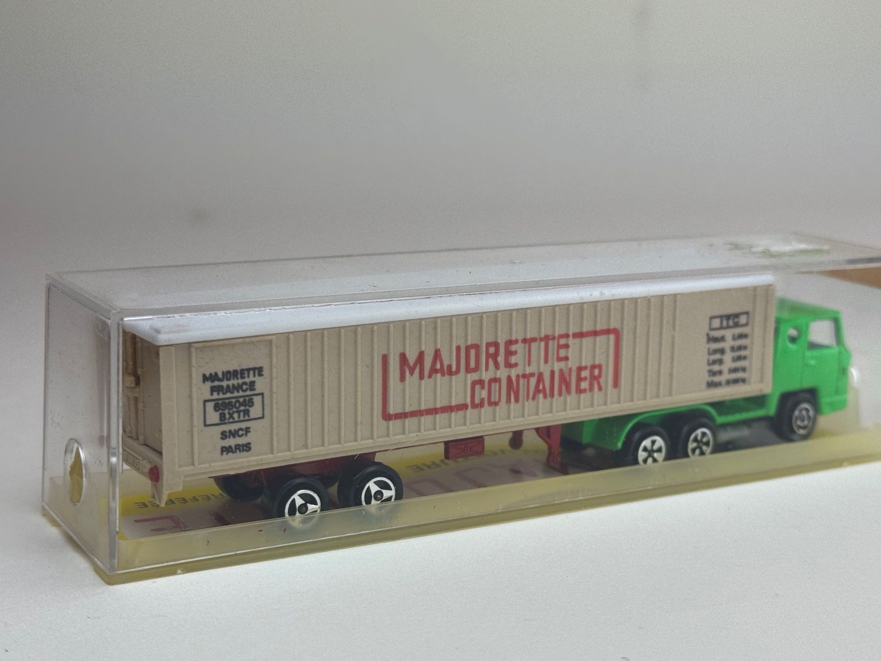 Majorette Modellini d'auto: CH- Majorette Container Sattelzug grün – Usato da Elm venduto da Wikmtz 1