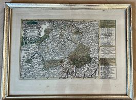 Antike Schweizerkarte, J.G. Schreiber Leipzig, ca. 1749/50,
