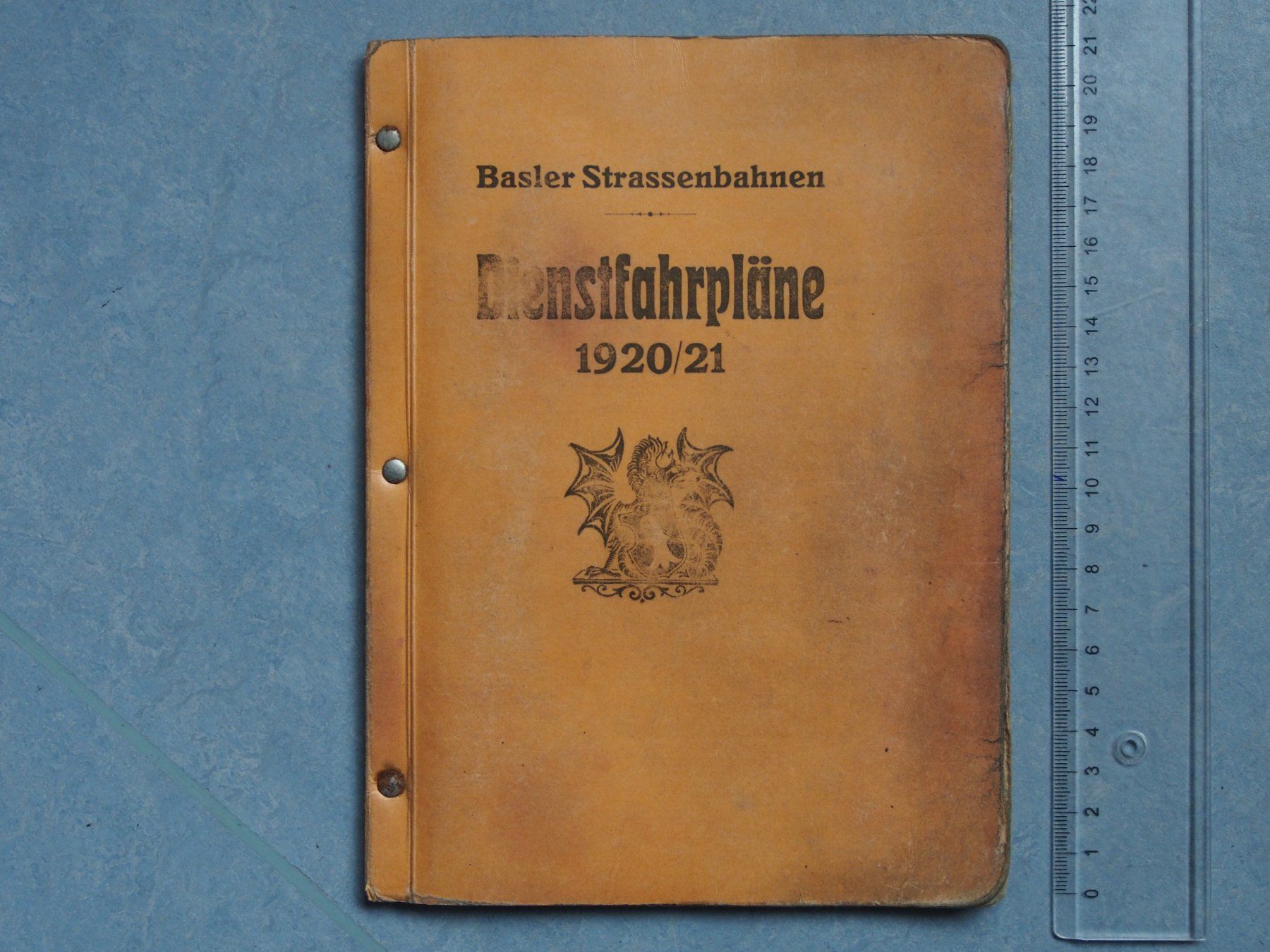 Sonstiges zum Sammeln & Seltenes: Bahn Tram Basel Basler Strassenbahn BStB Dienstfahrplan 1920 – Gebraucht aus Felben-Wellhausen von