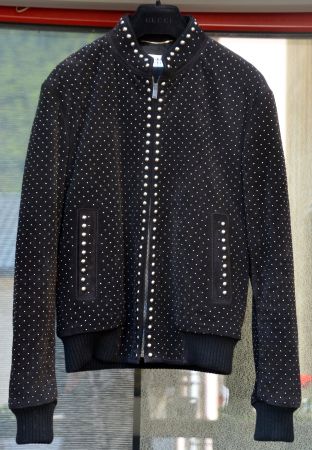 Saint Laurent Lederjacke / veste en cuir .44 / 170-88A (M/L)