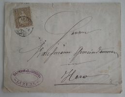 1878 Faltbrief von Luzern nach Horw  Fragment
